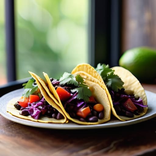 Black Bean Taco Bliss vegetarian meal.